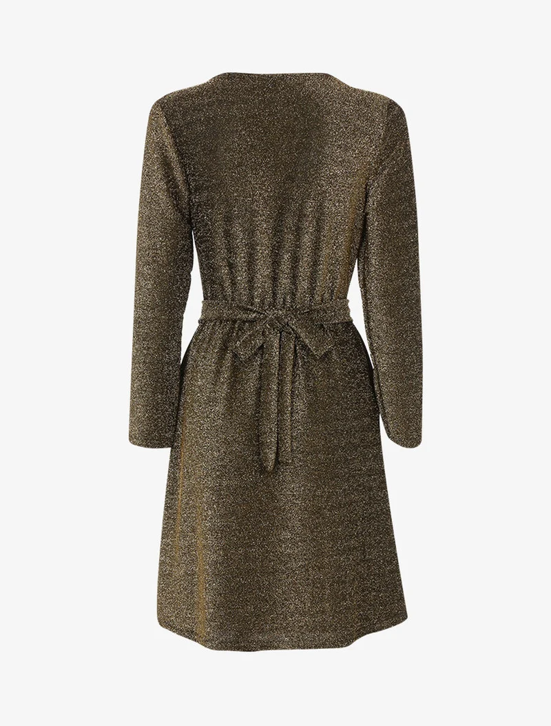 Robe cache coeur pailletée - Or