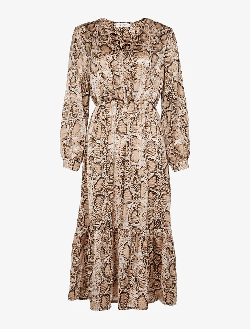 Robe légère imprimé python - Beige