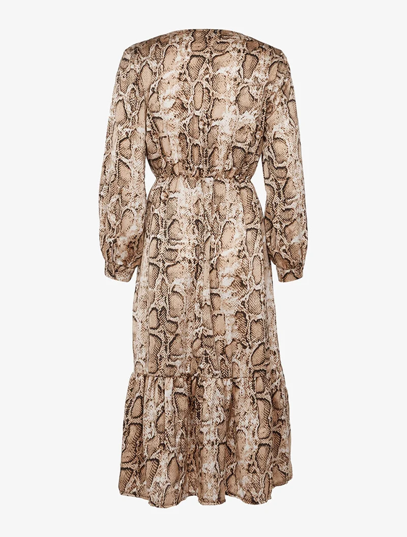 Robe légère imprimé python - Beige