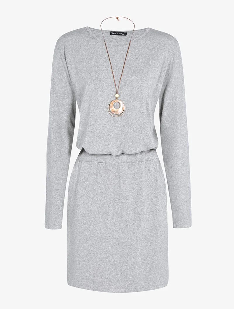 Robe casual à sautoir - Gris clair