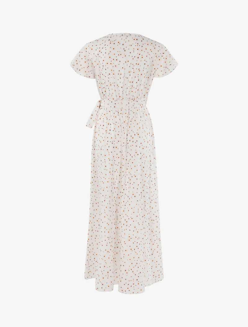 Robe à imprimé paquerettes - Écru