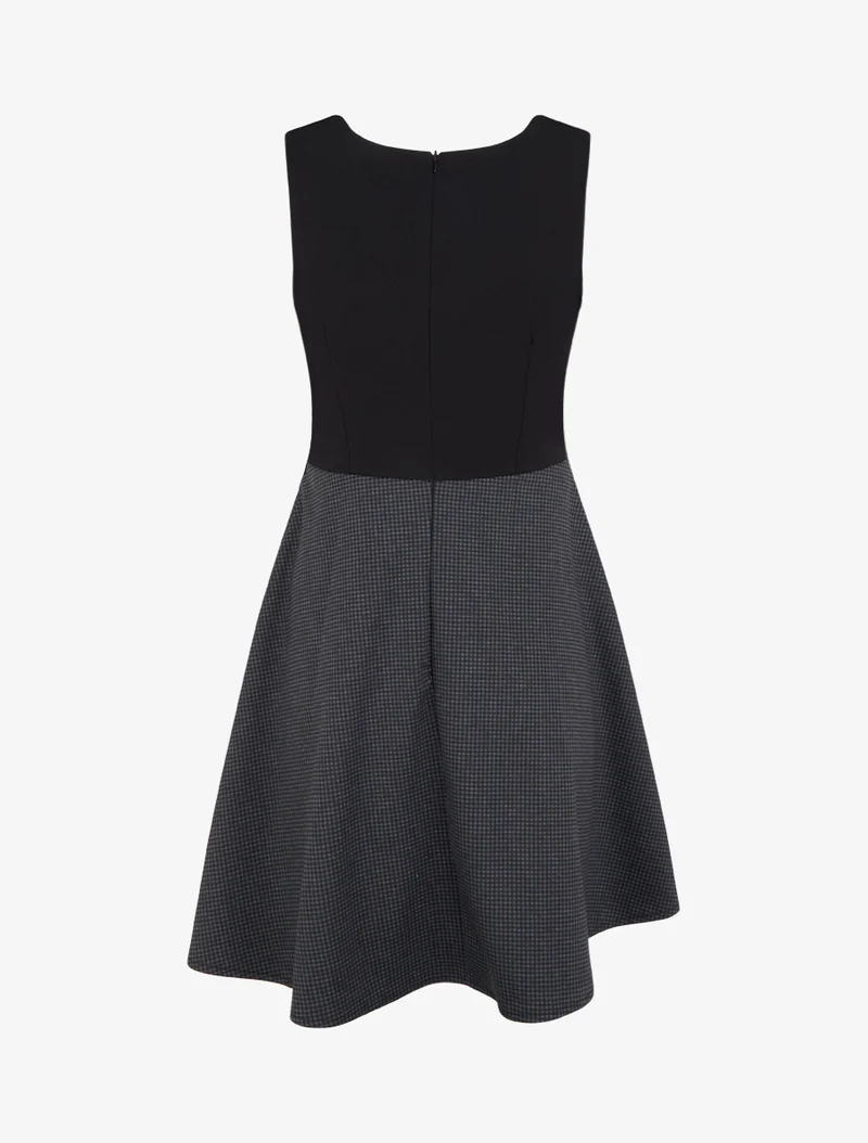 Robe basic taille dentelle - Noir