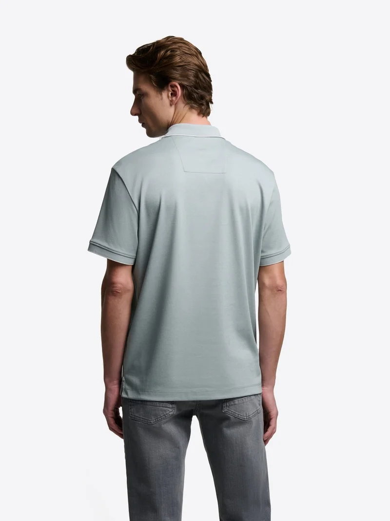 Polo col boutonné maille chinée