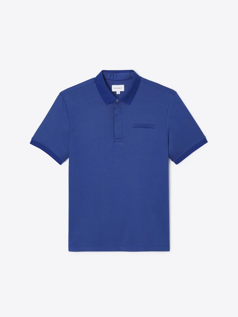 Polo col boutonné maille chinée