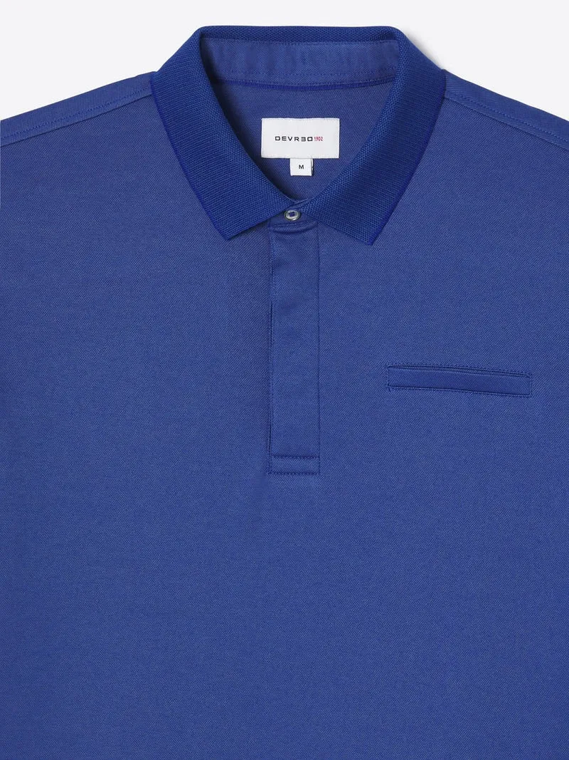 Polo col boutonné maille chinée
