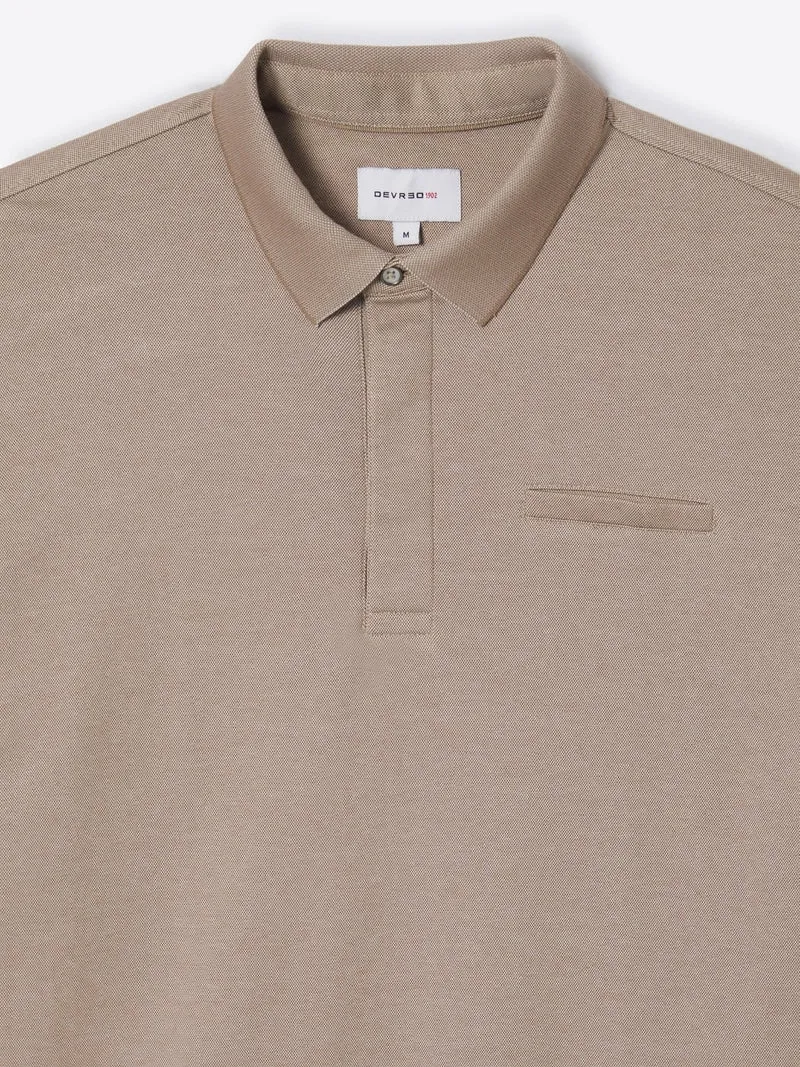 Polo col boutonné maille chinée