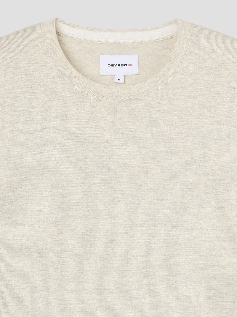 Pull col rond en jersey