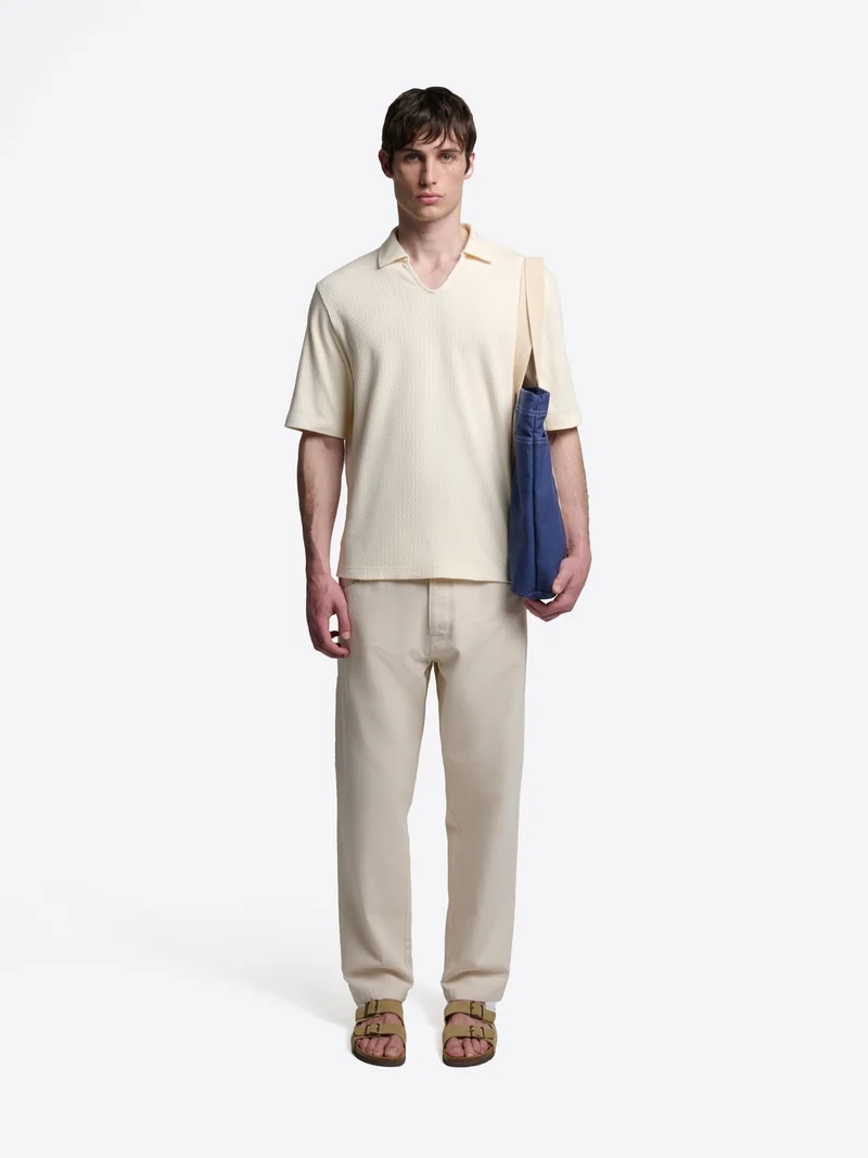 Polo col V en coton - L'atelier