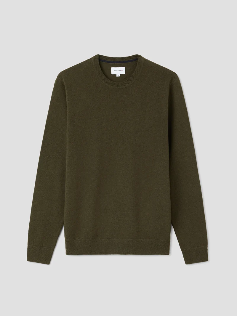 Pull col rond en laine et cachemire