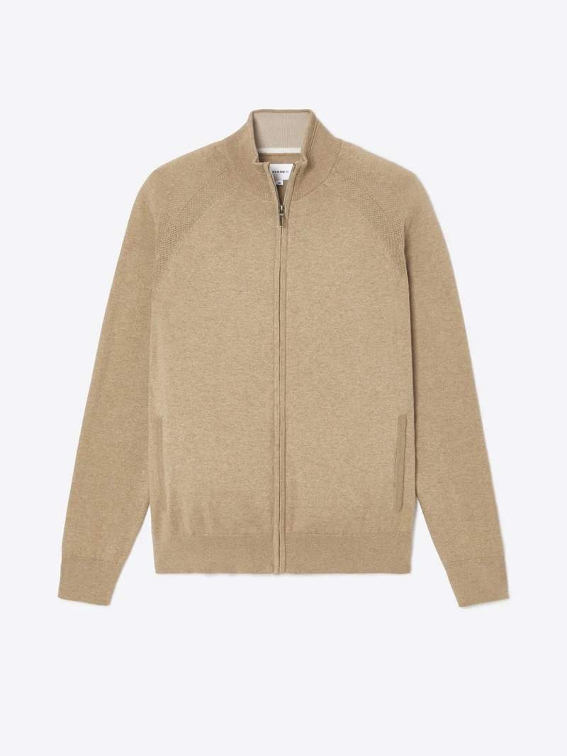 Cardigan zippé en coton bio