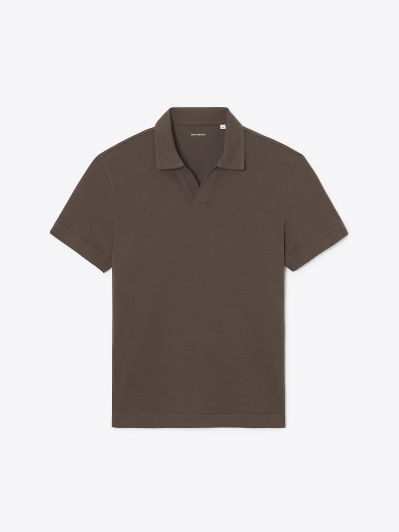 Polo col ouvert en coton