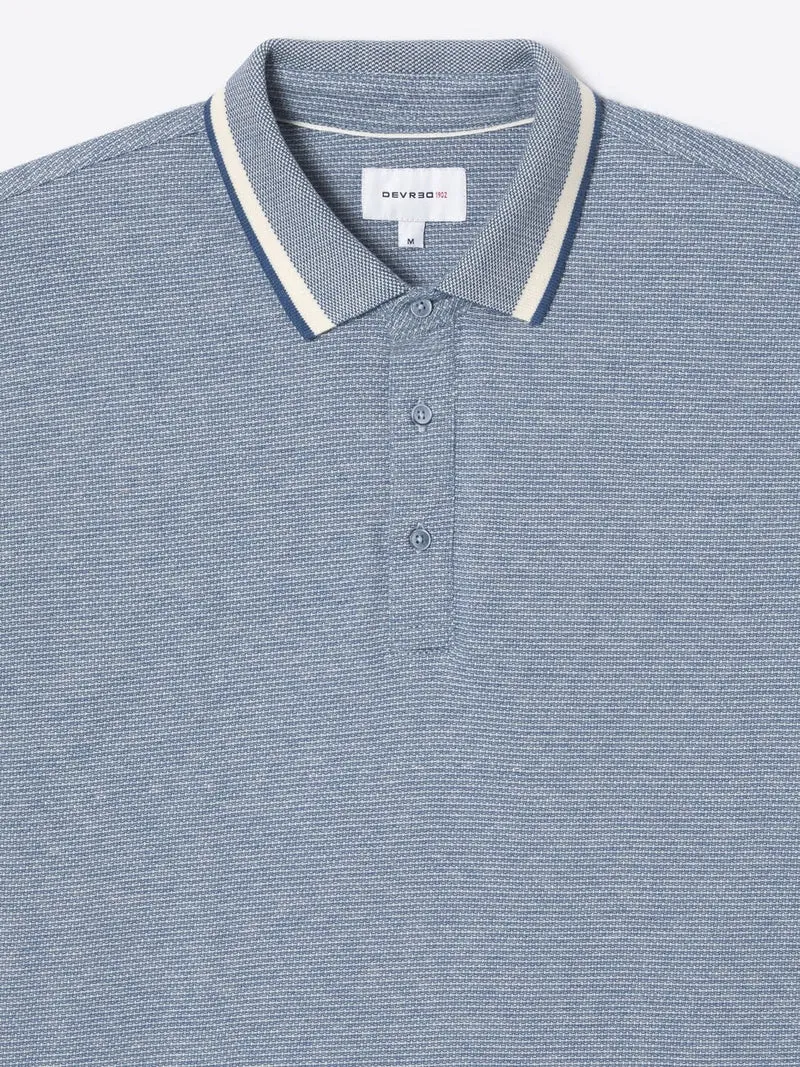 Polo col boutonné en coton bio