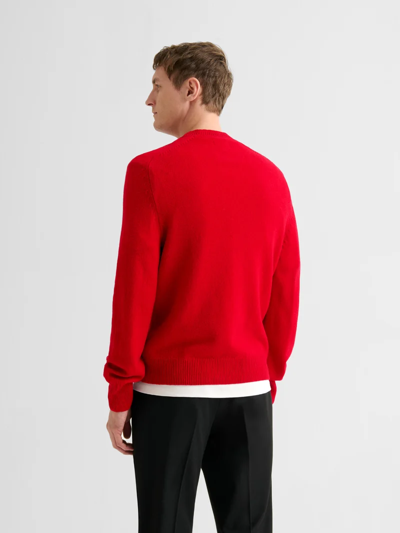 Pull col rond en laine mélangée