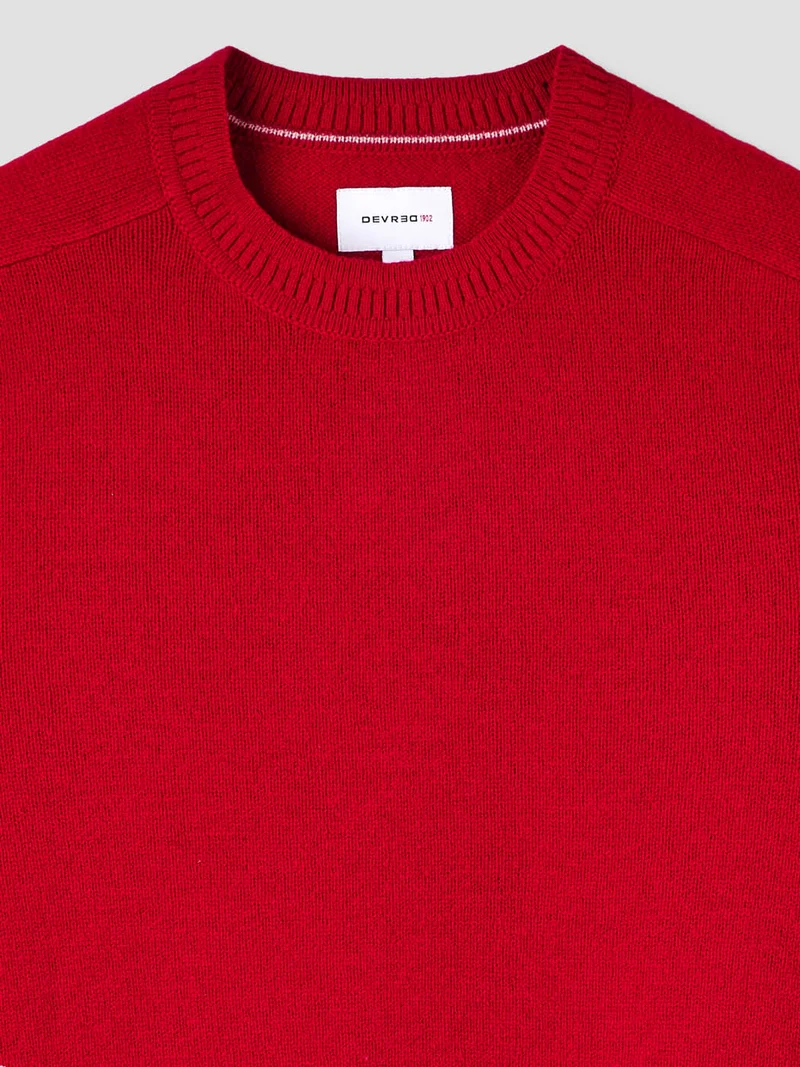 Pull col rond en laine mélangée