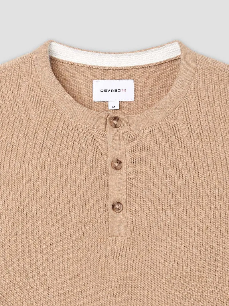 Pull boutonné en coton biologique