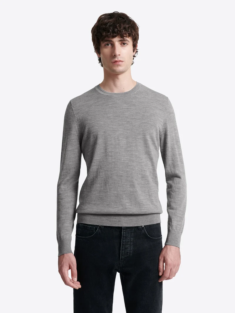 Pull col rond en laine Mérinos