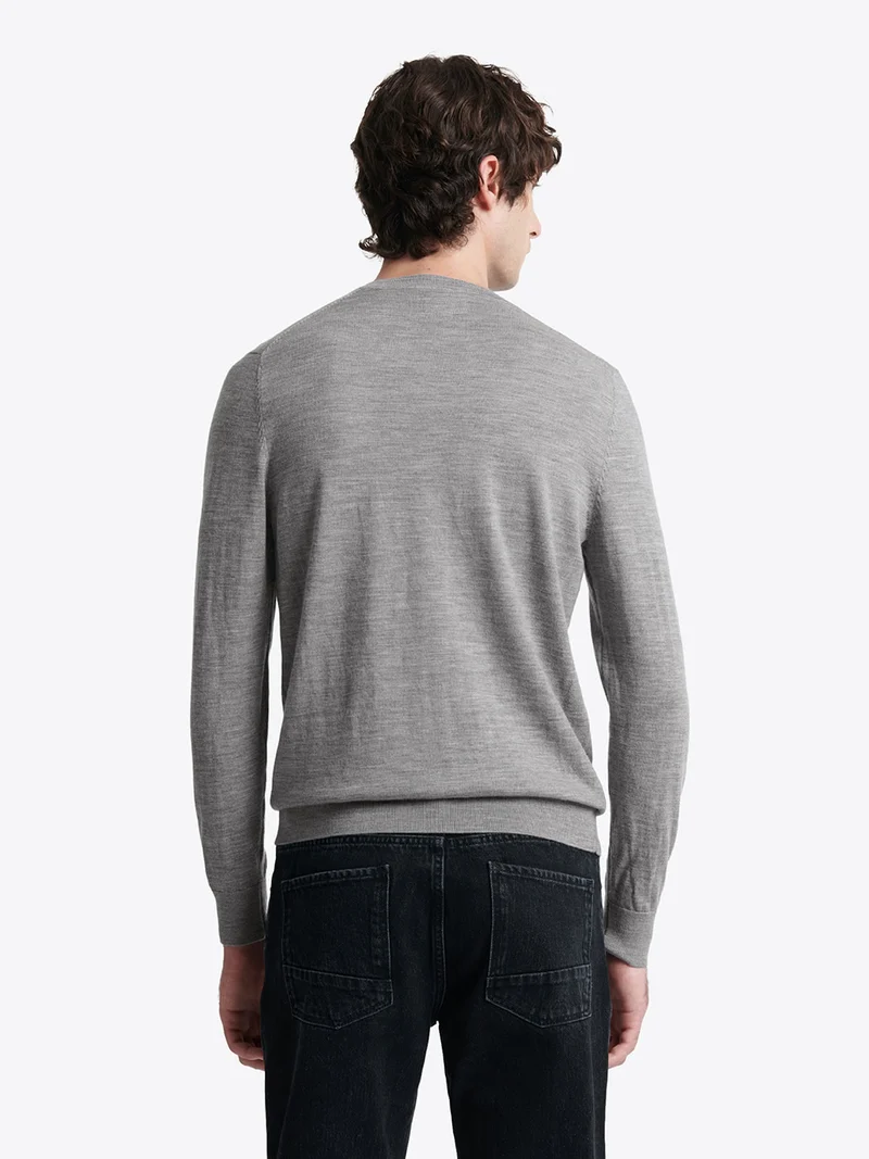 Pull col rond en laine Mérinos