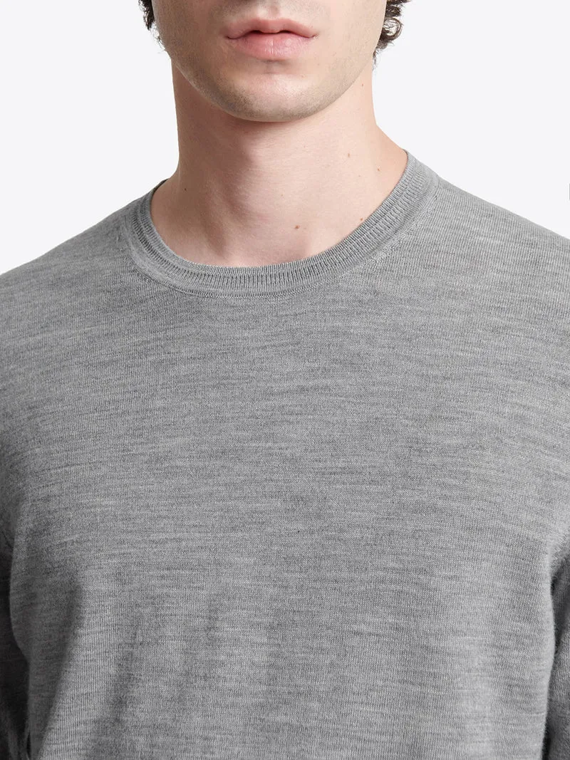 Pull col rond en laine Mérinos