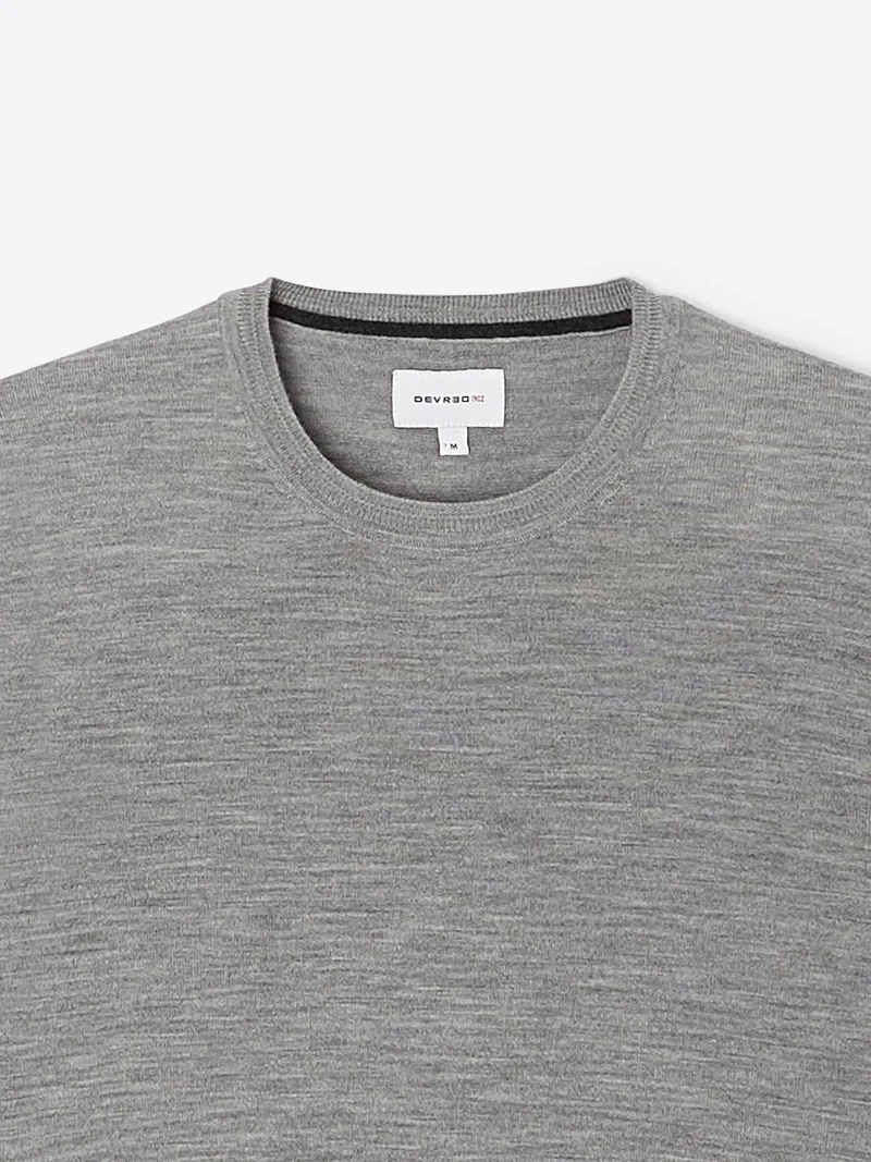 Pull col rond en laine Mérinos