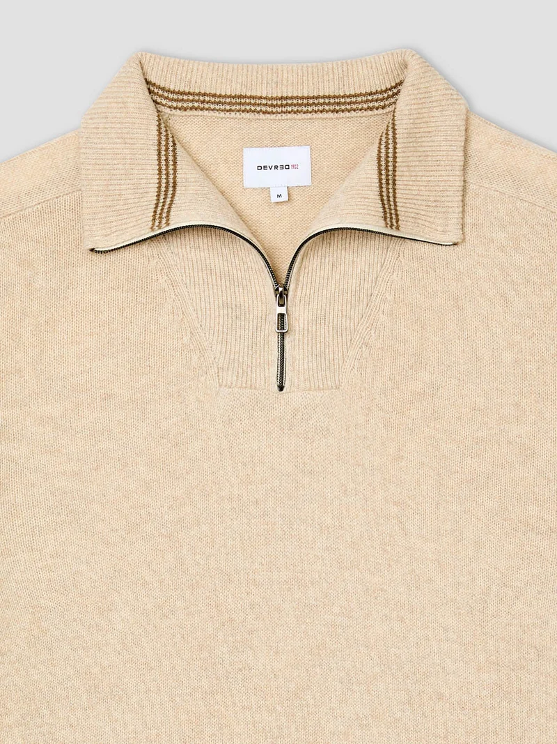 Pull col camionneur en laine mélangée