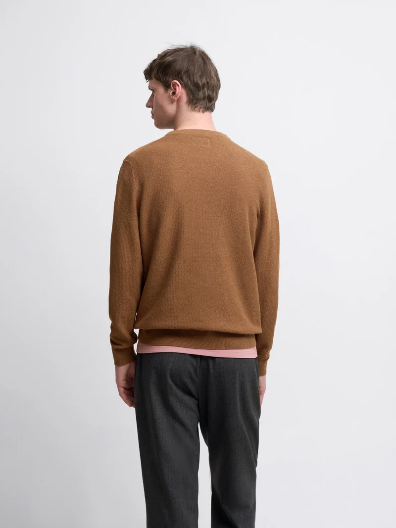 Pull col rond en coton bio