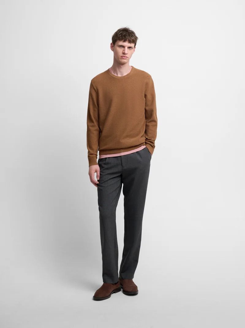 Pull col rond en coton bio