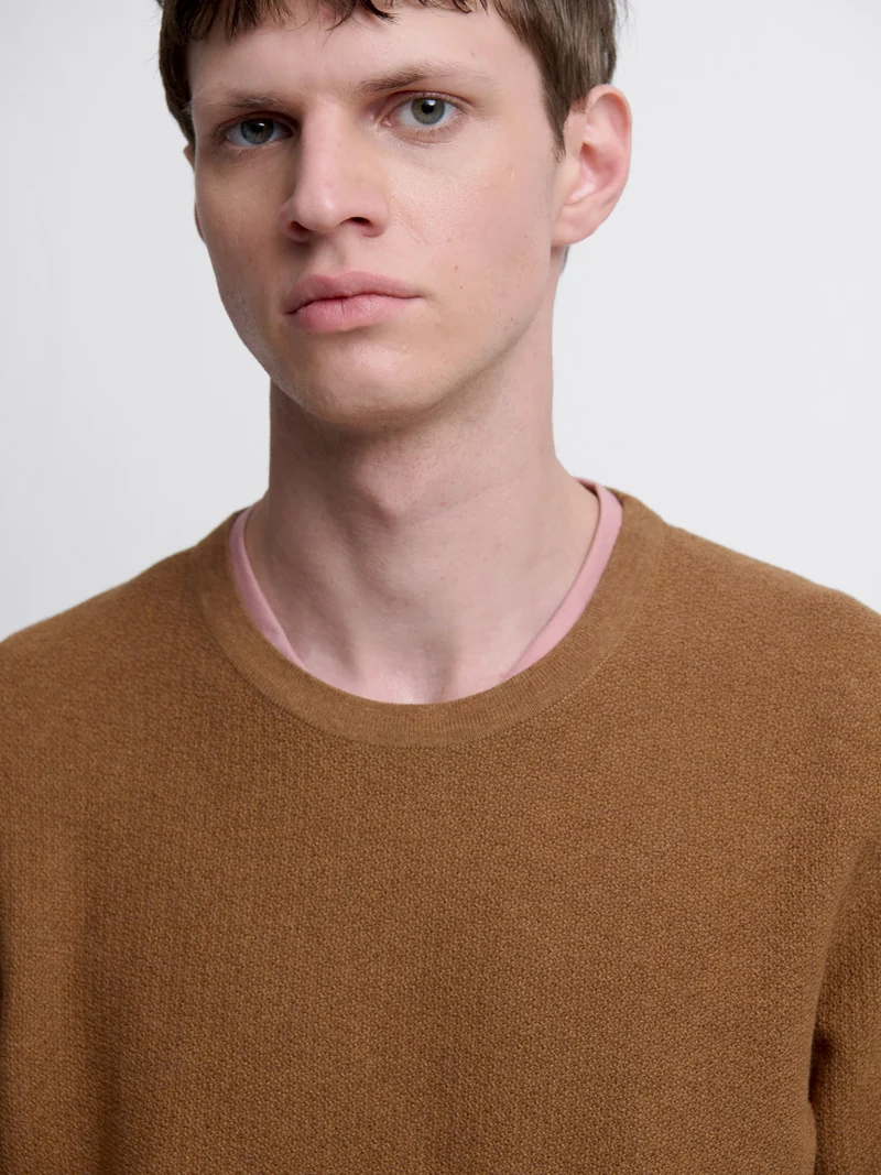 Pull col rond en coton bio