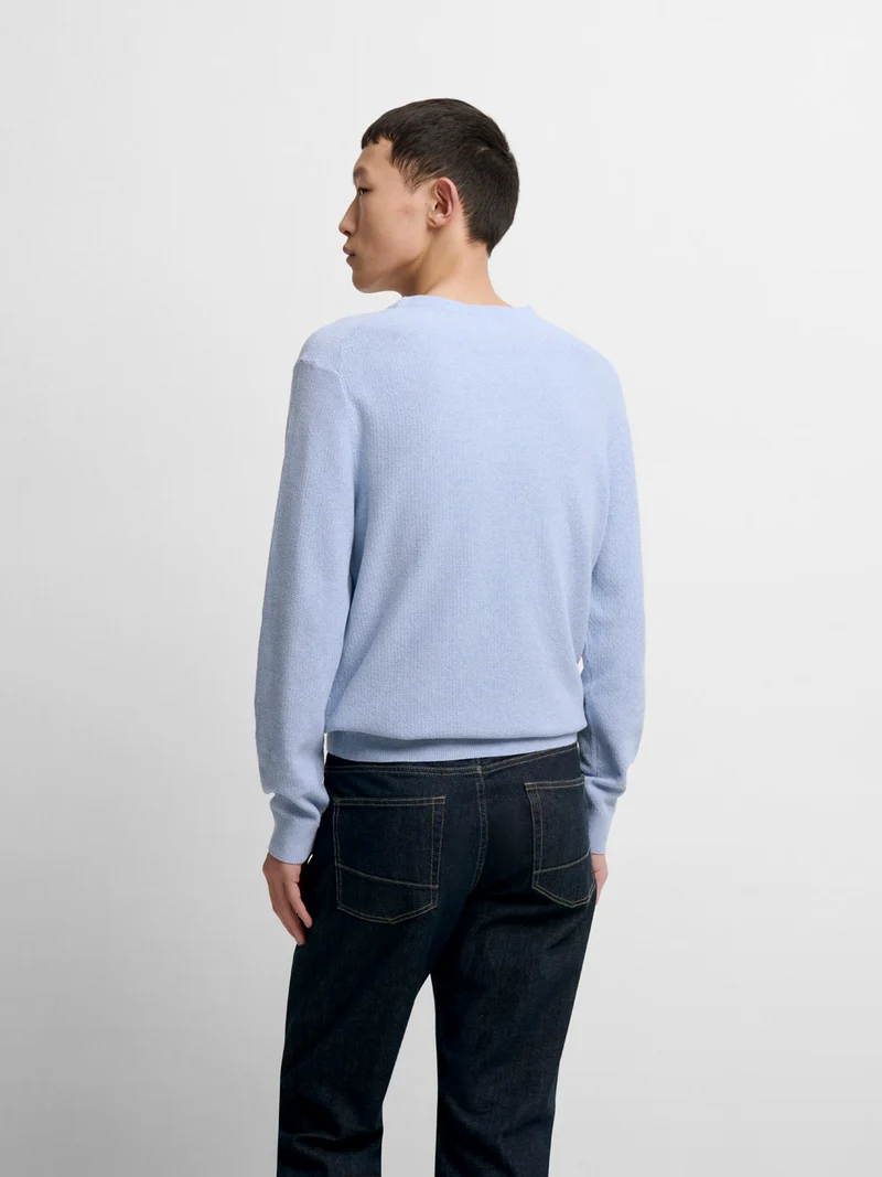 Pull col rond en coton bio