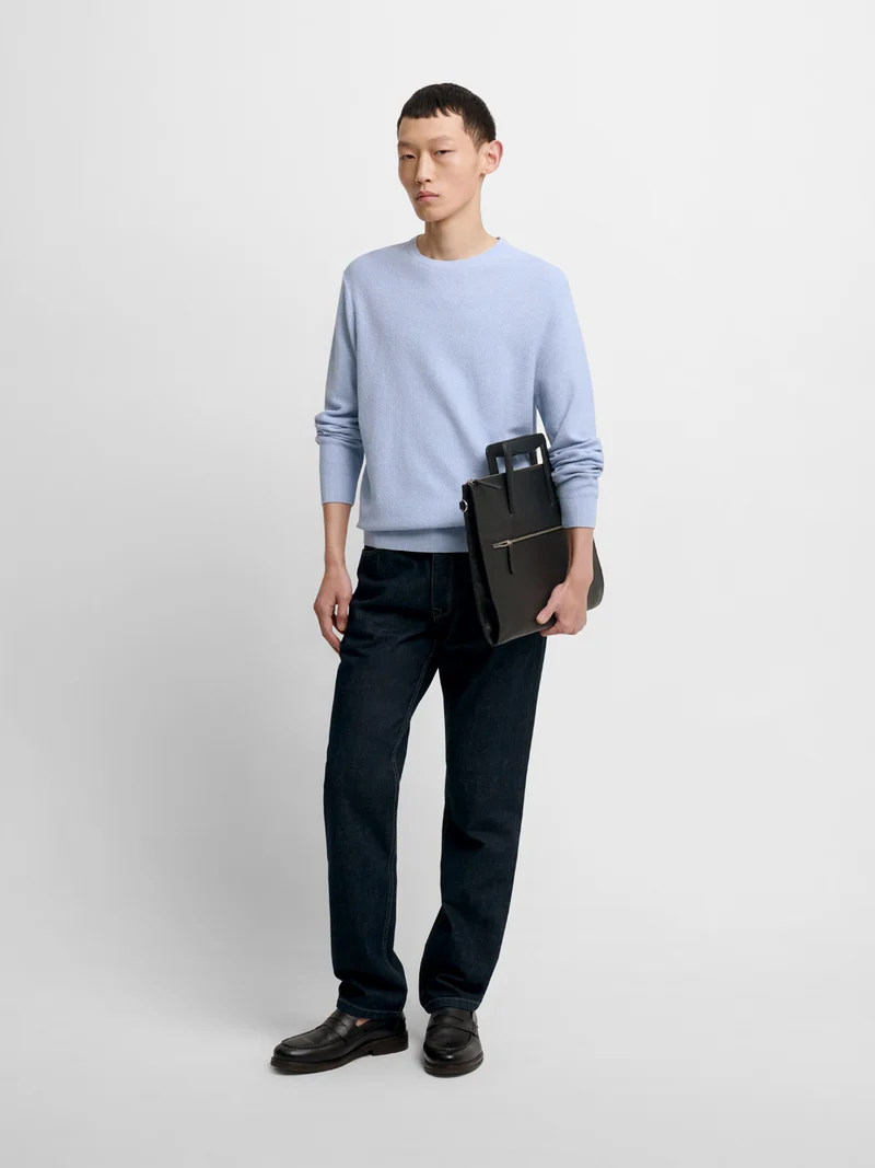 Pull col rond en coton bio