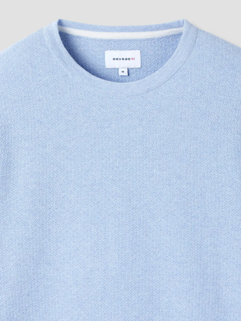 Pull col rond en coton bio