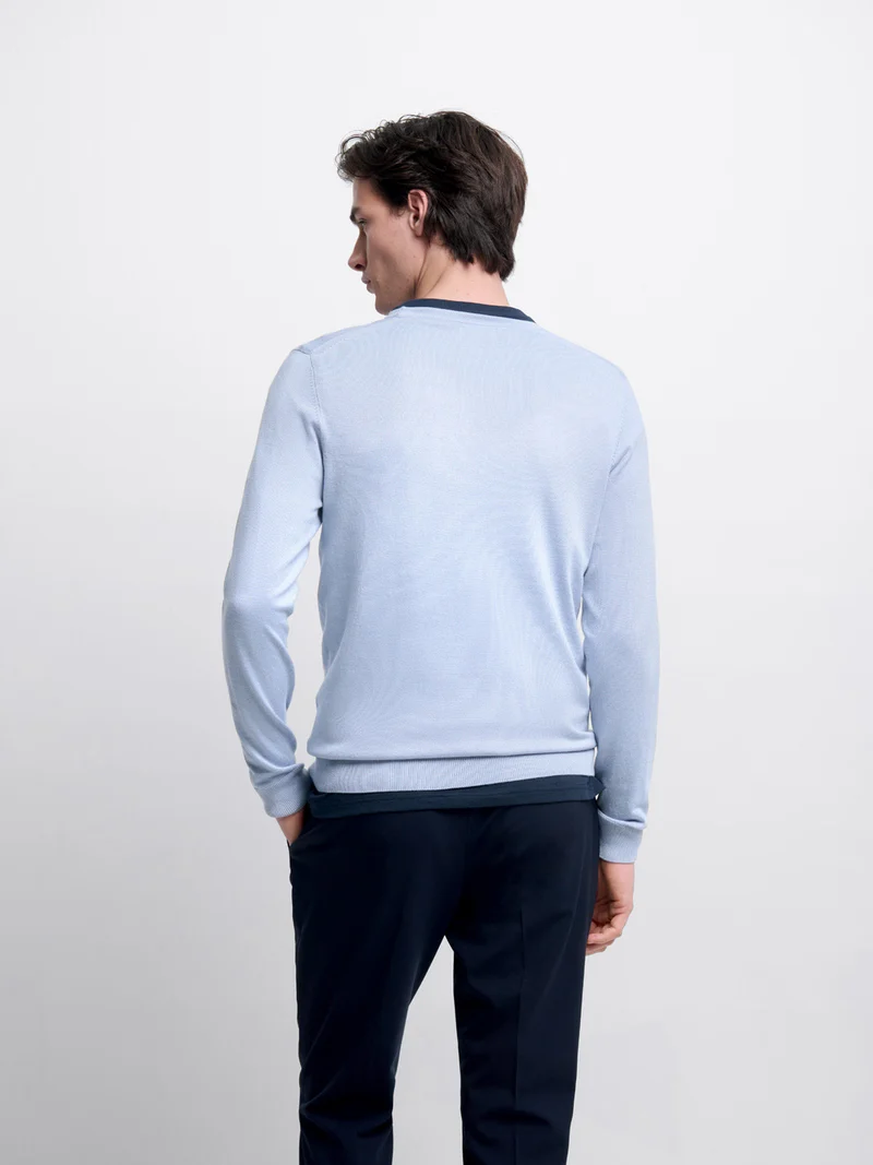 Pull col rond en viscose certifiée