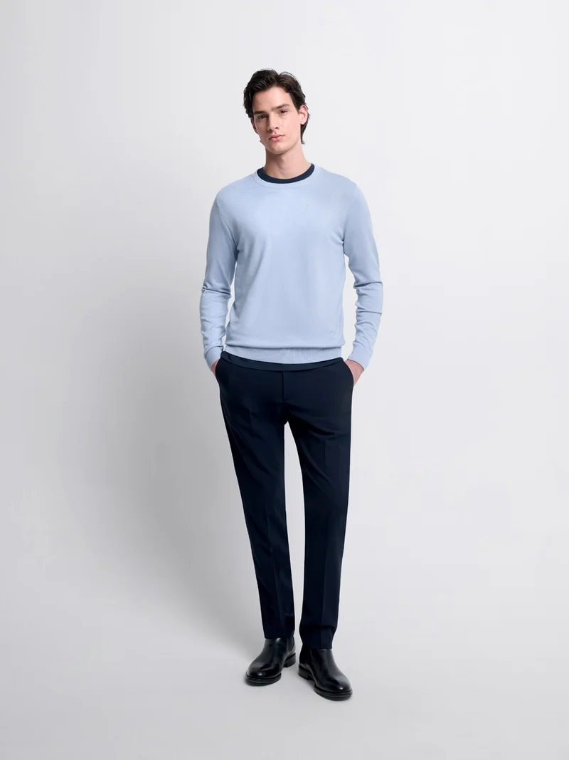 Pull col rond en viscose certifiée
