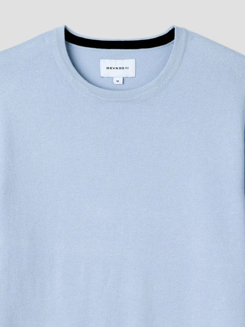 Pull col rond en viscose certifiée