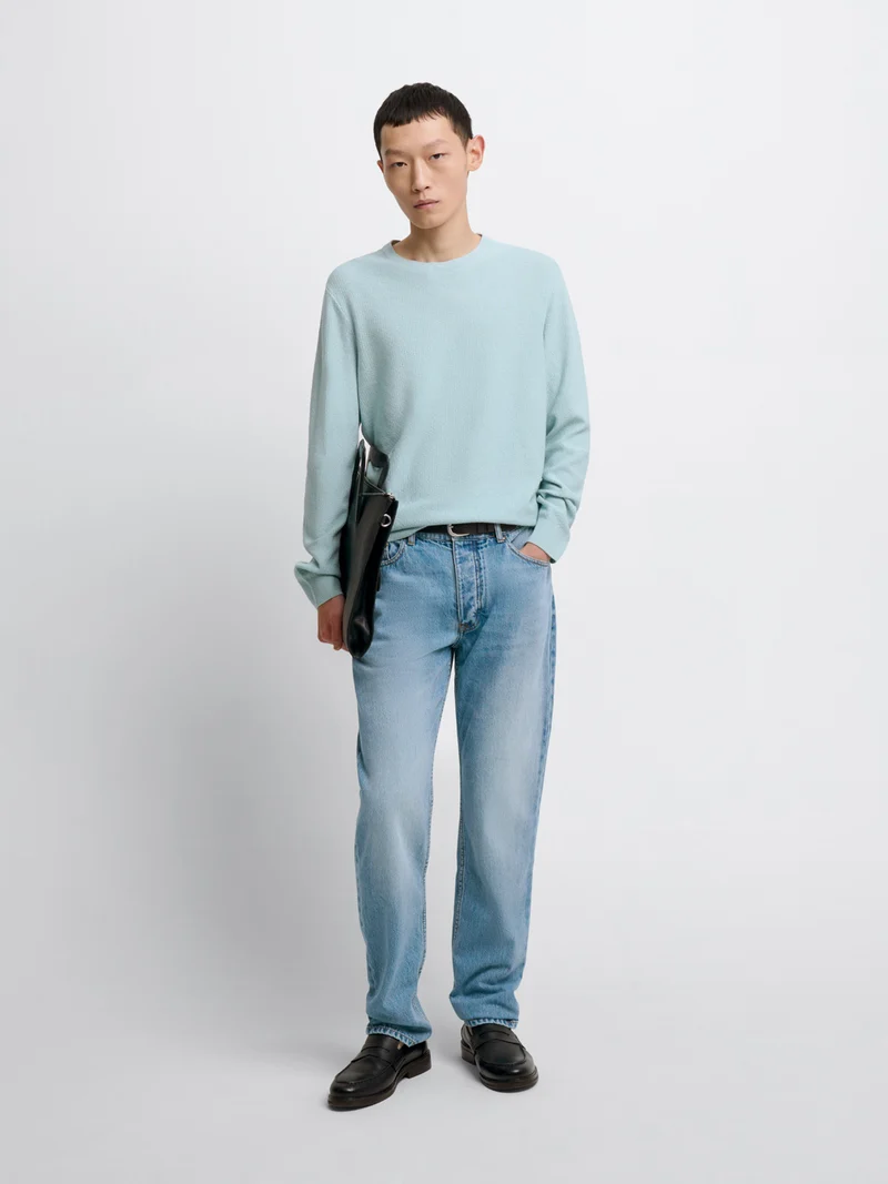 Pull col rond en coton bio