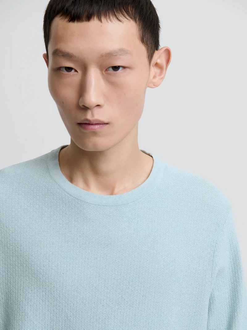 Pull col rond en coton bio