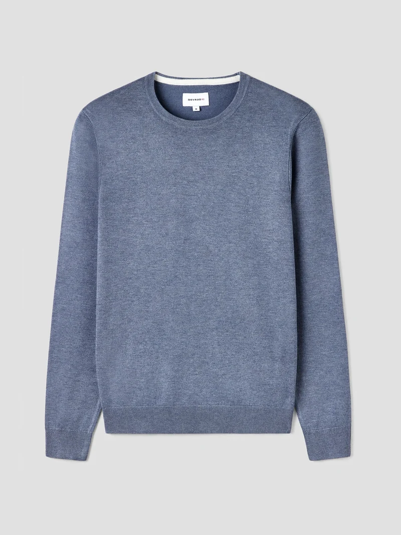 Pull col rond en jersey
