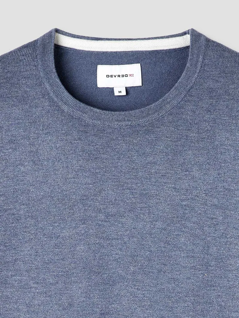 Pull col rond en jersey