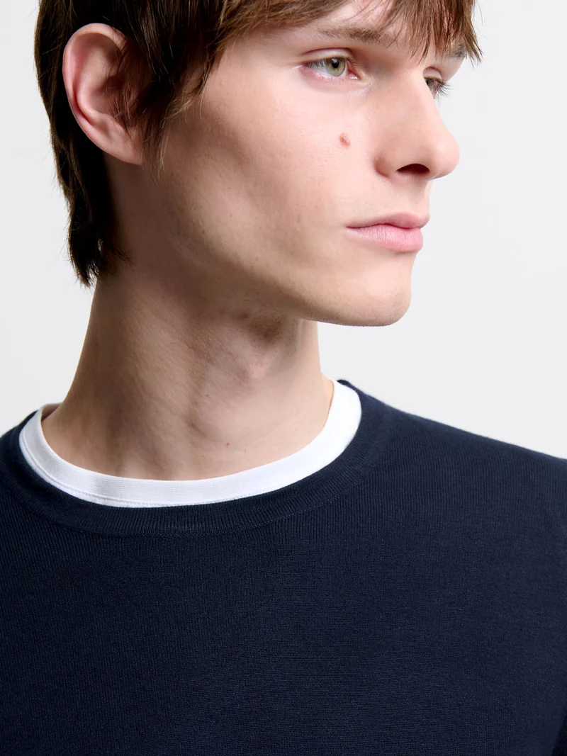 Pull col rond en viscose certifiée