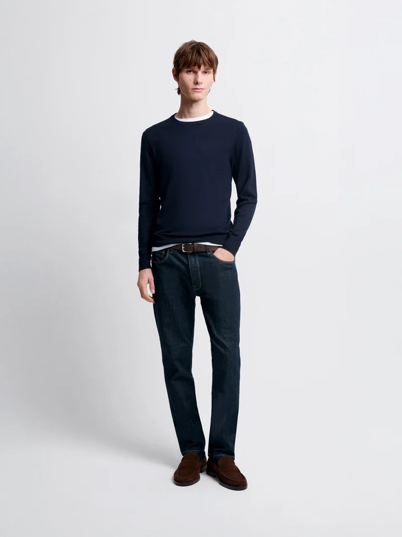 Pull col rond en viscose certifiée