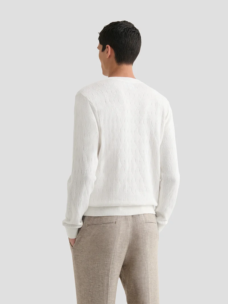 Pull col rond en coton