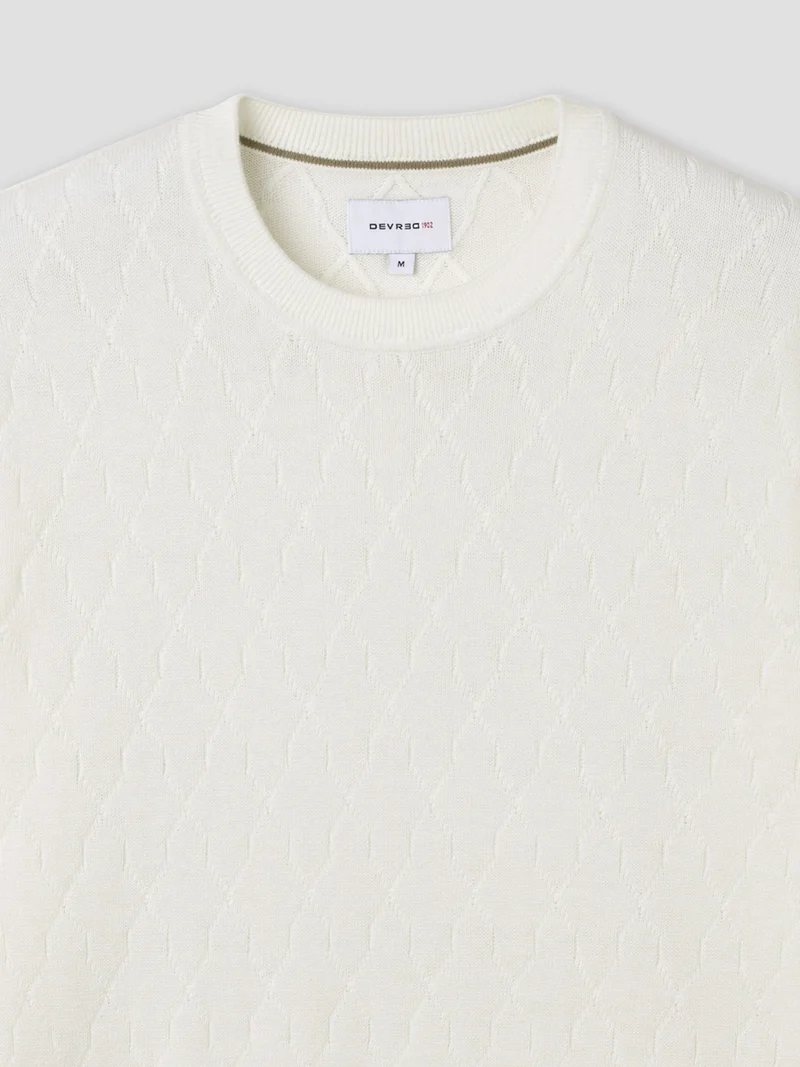 Pull col rond en coton
