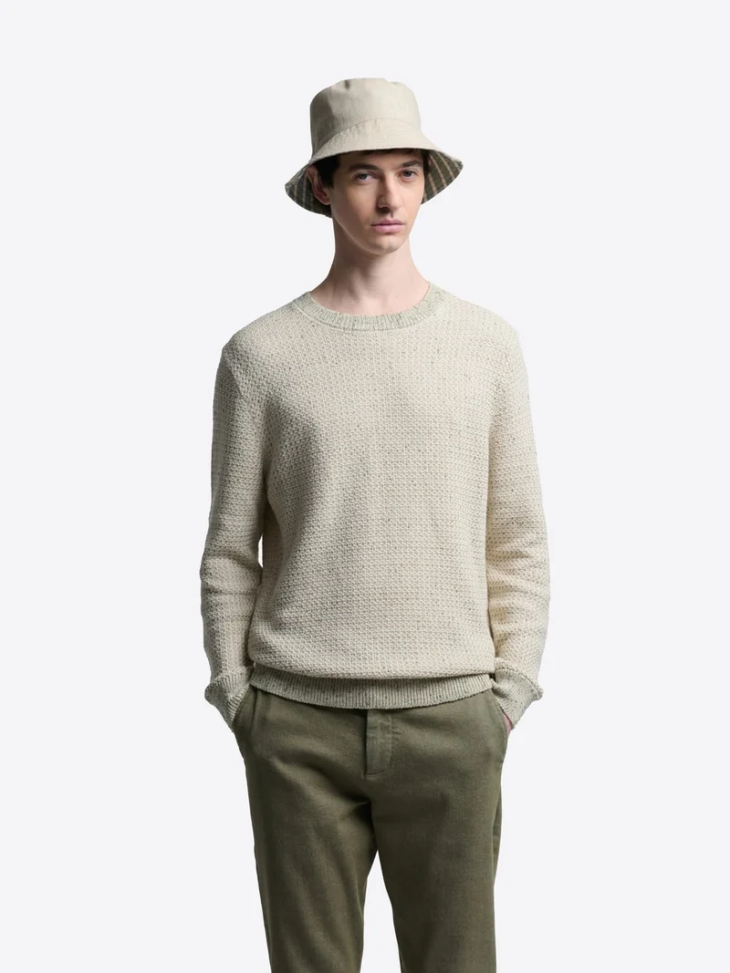 Pull col rond en coton
