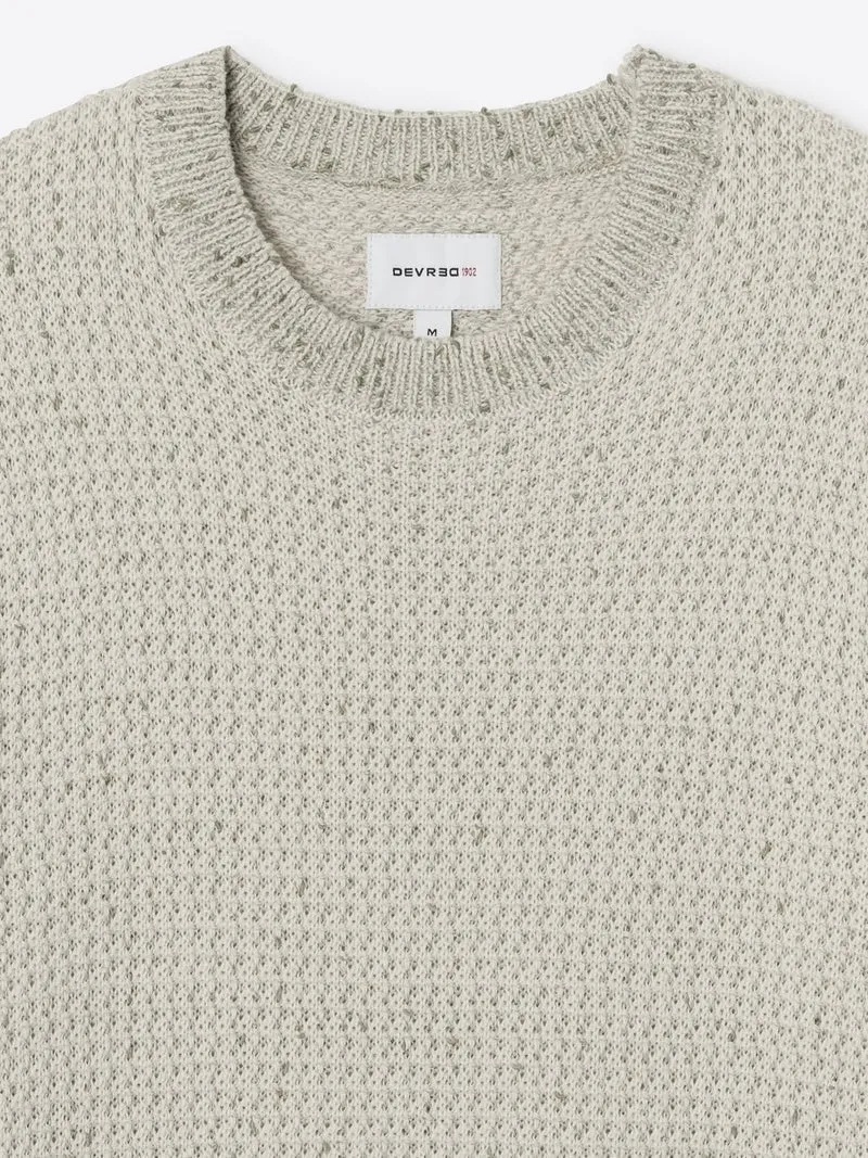 Pull col rond en coton