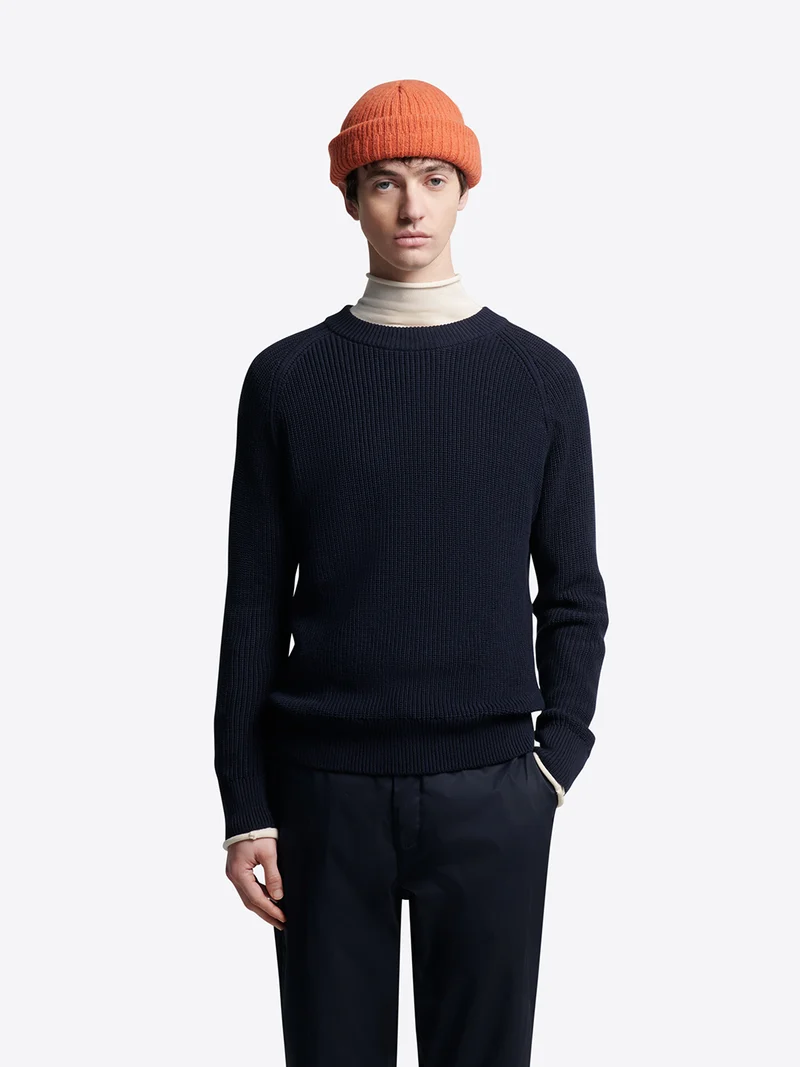 Pull col rond en coton bio - L'atelier