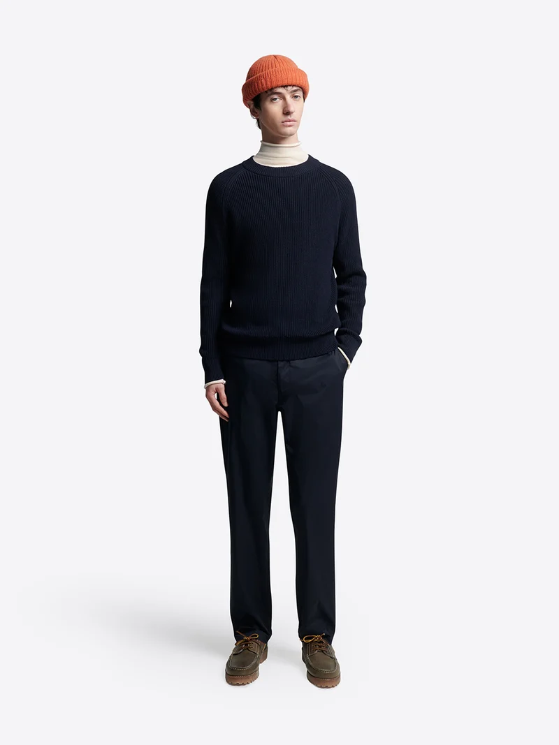 Pull col rond en coton bio - L'atelier