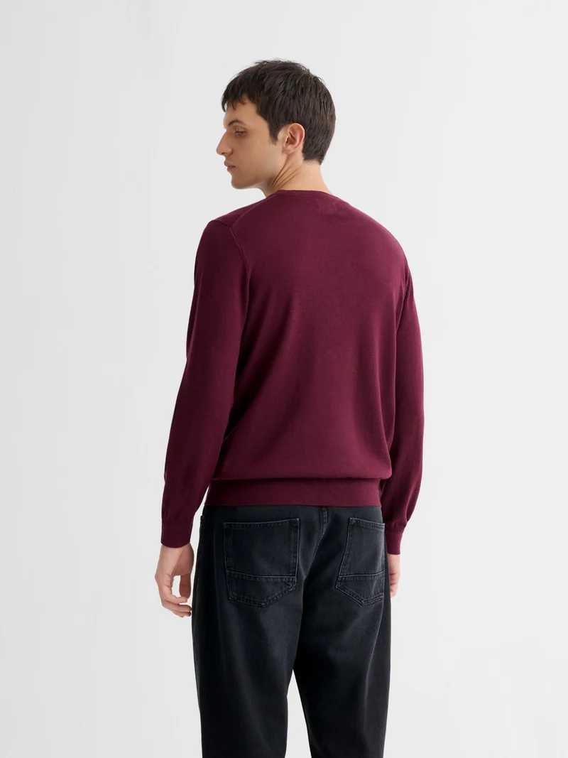 Pull col V en laine Mérinos