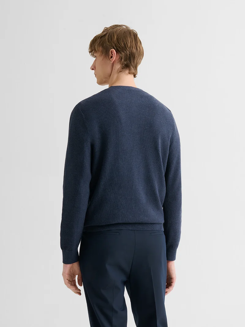 Pull boutonné en coton biologique