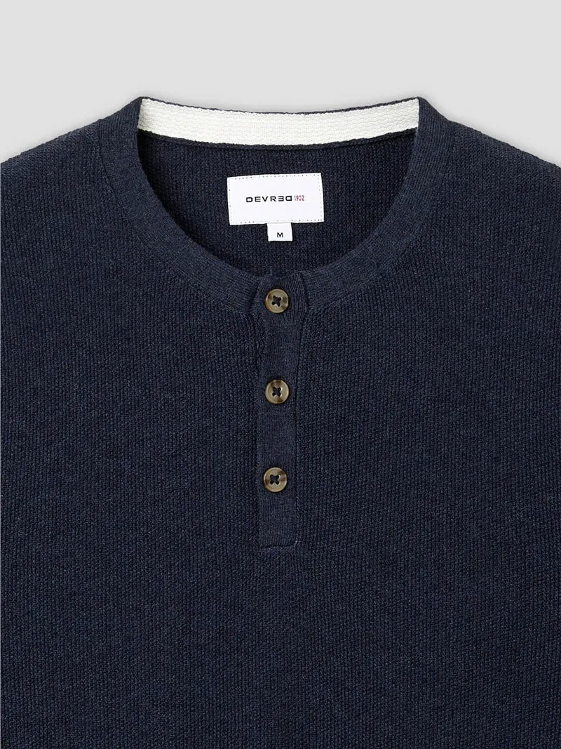 Pull boutonné en coton biologique
