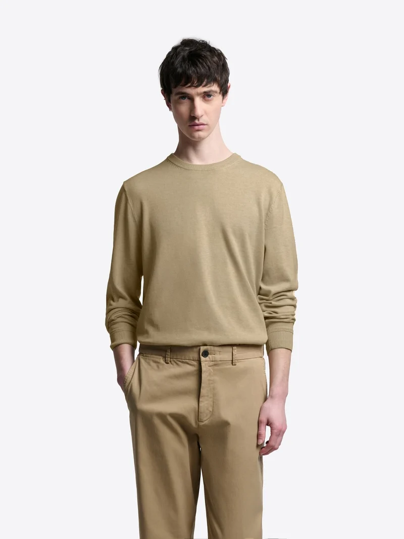 Pull col rond en coton bio