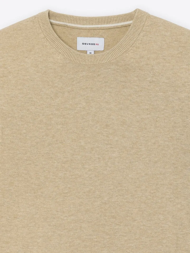Pull col rond en coton bio